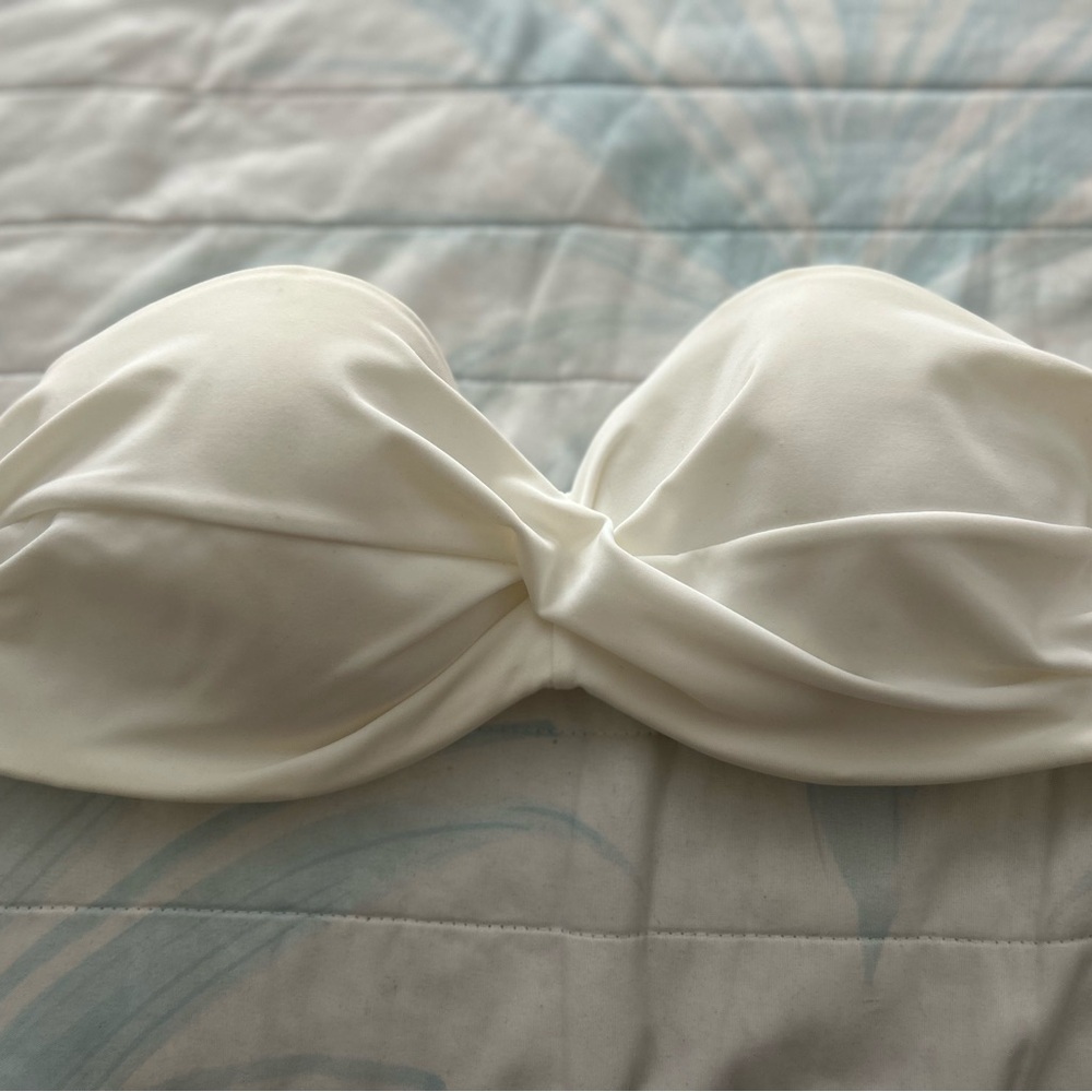 Victoria Secret White Twist Bandeau Bikini Top